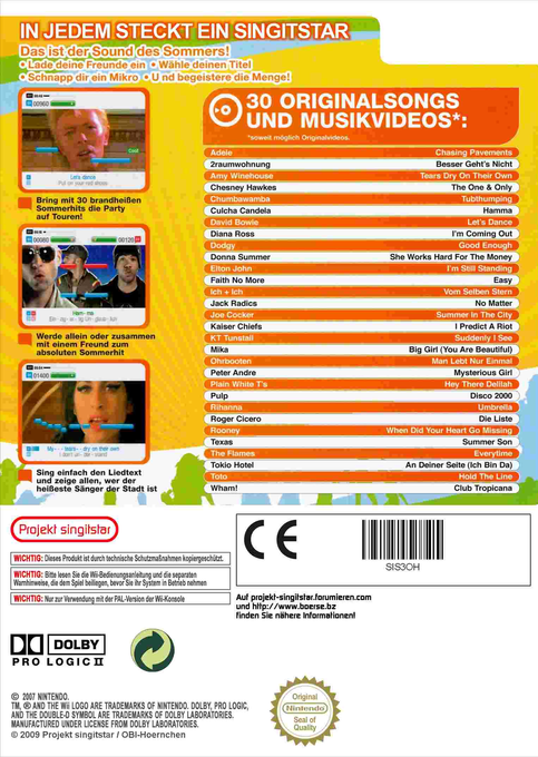 Singitstar Summer Party — box-2D-back (DE)