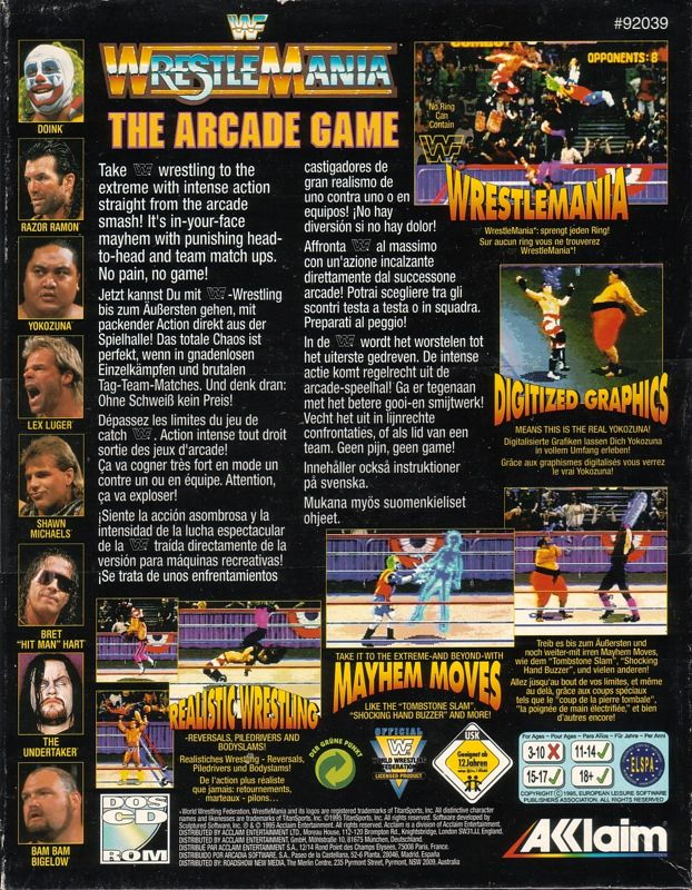 Wwf Wrestlemania - The Arcade Game — box-2D-back (EU)