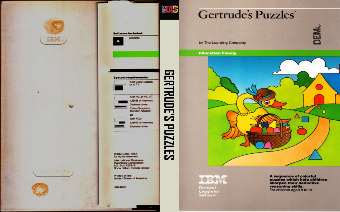 Gertrude's Puzzles — box-texture (US)