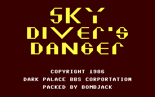 Sky Diver's Danger — sstitle (WOR)