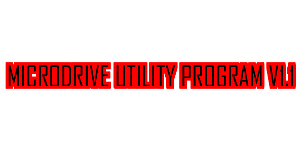 Microdrive Utility Program V1.1 — wheel-hd (SS)