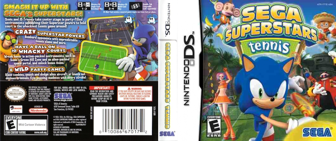 SEGA Superstars Tennis — box-texture (US)