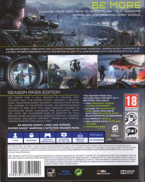 Sniper - Ghost Warrior 3 - Season Pass Edition — box-2D-back (EU)