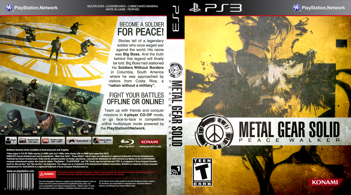 Metal Gear Solid - Peace Walker - HD Edition — box-texture (US)