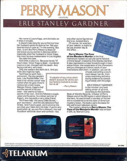 Perry Mason - The Case Of The Mandarin Murder — box-2D-back (US)