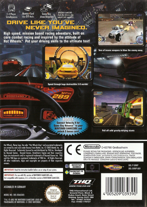 Hot Wheels - Velocity X — box-2D-back (EU)