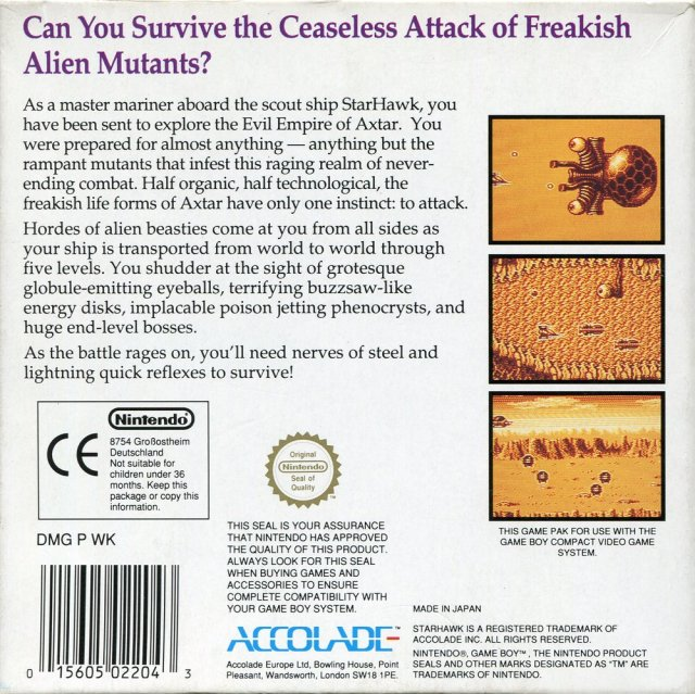 Star Hawk — box-2D-back (EU)