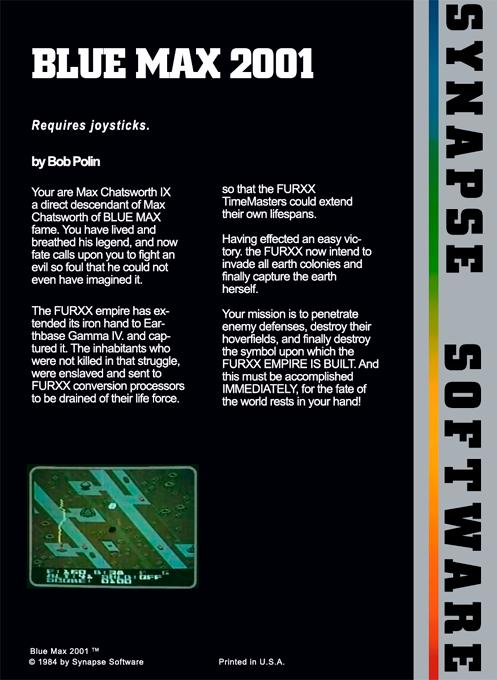 Blue Max 2001 — box-2D-back (US)