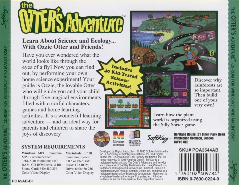 The Otter's Adventure — box-2D-back (WOR)