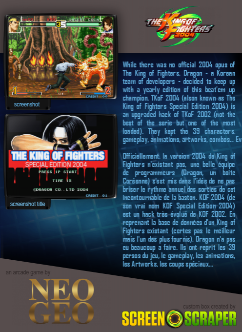 The King of Fighters 2004 — box-2D-back (SS)
