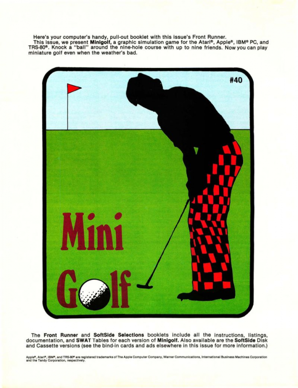 9-hole Miniature Golf box art