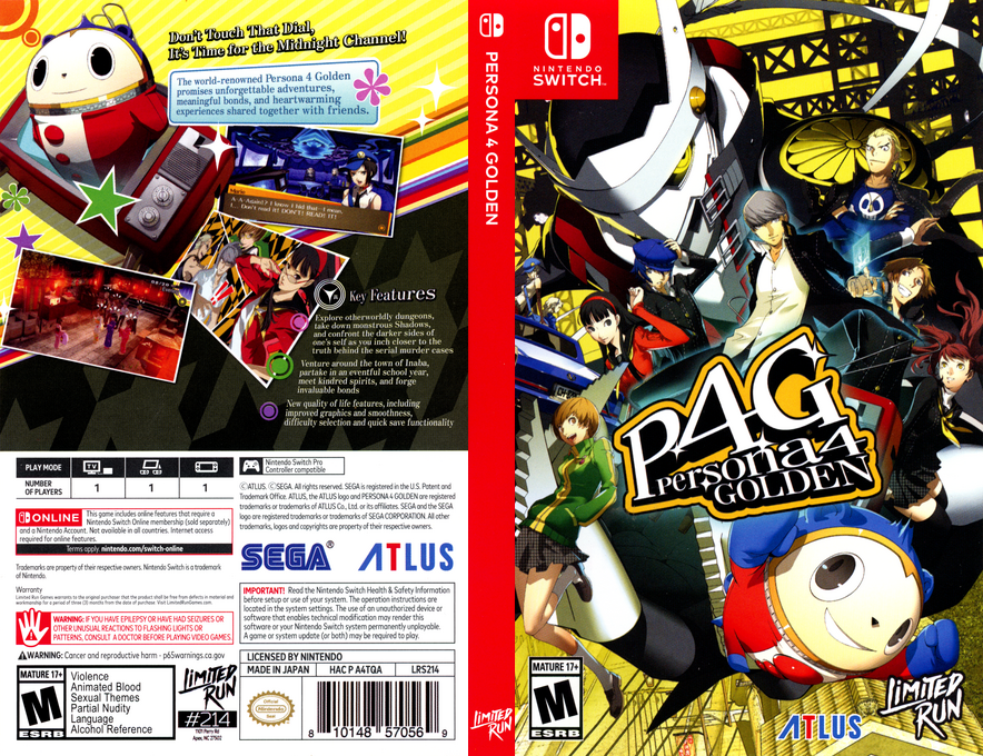 Persona 4 Golden — box-texture (US)