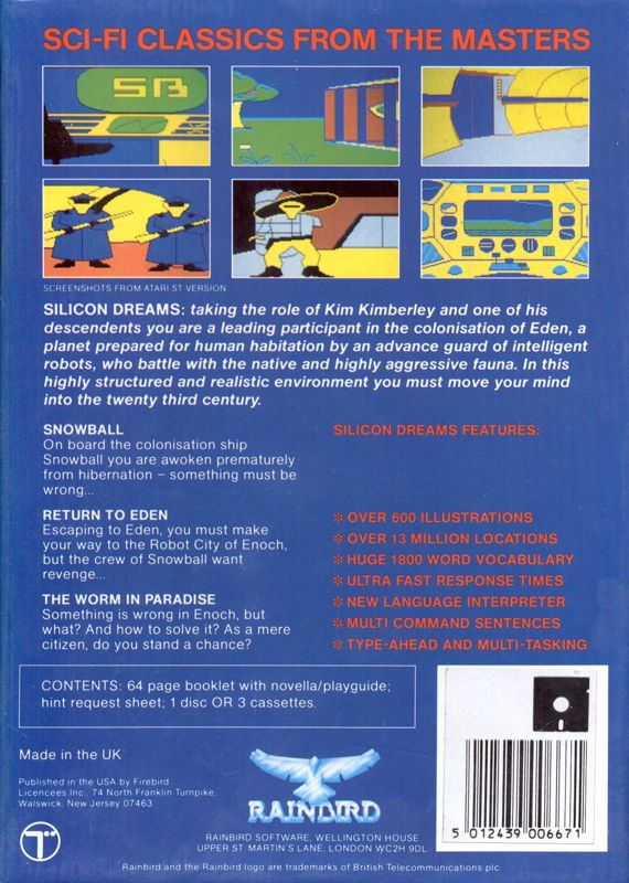 Silicon Dreams — box-2D-back (EU)