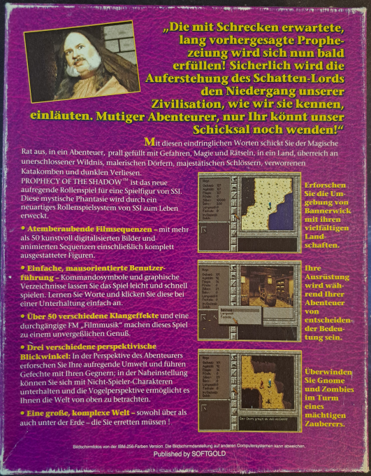 Prophecy Of The Shadow — box-2D-back (DE)