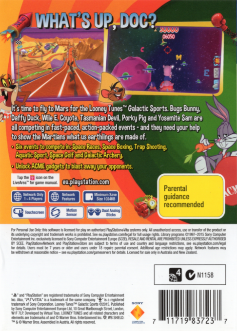 Looney Tunes - Galactic Sports — box-2D-back (AU)