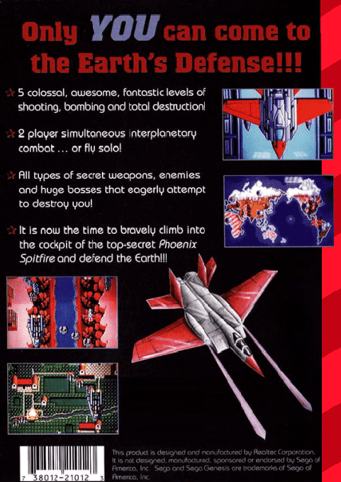 The Earth Defend — box-2D-back (US)