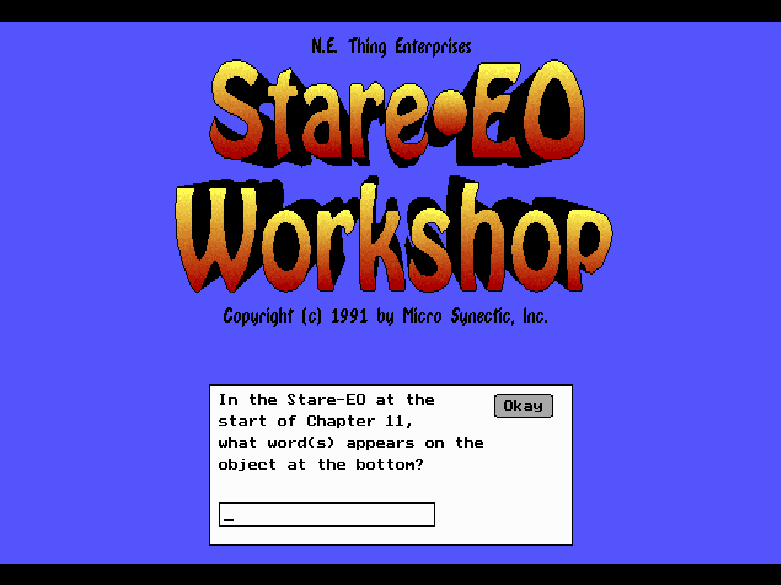 Stare-EO Workshop — sstitle (WOR)