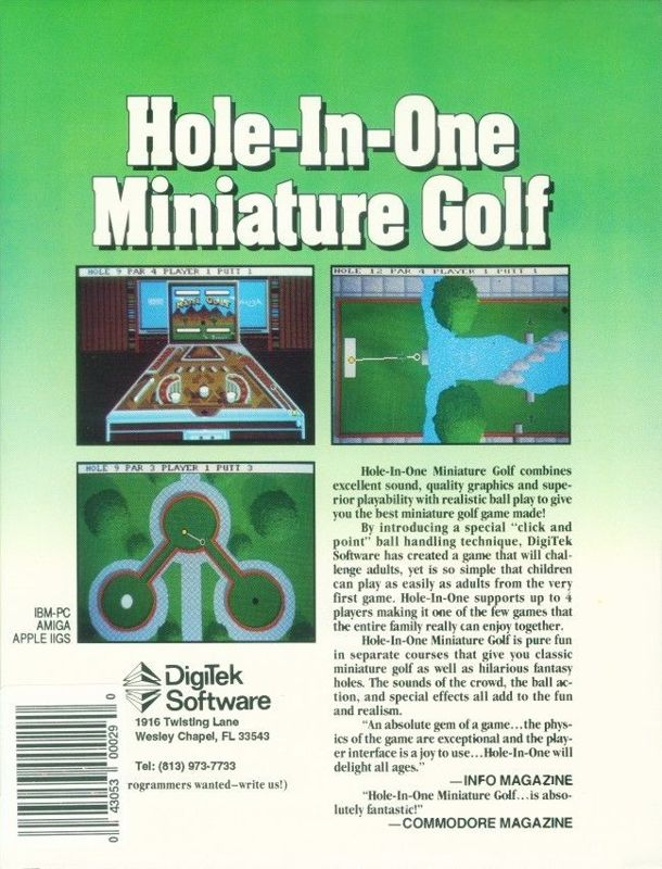 Hole-in-one Miniature Golf — box-2D-back (US)