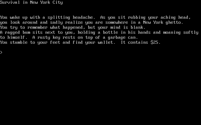 Survival in New York City — ss (WOR)