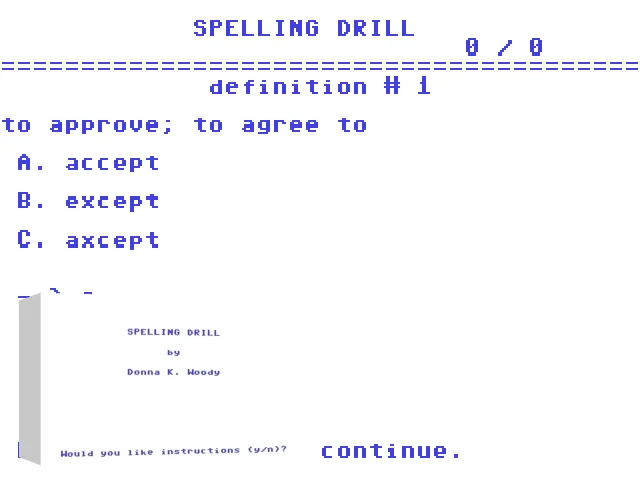 Spelling Drill #006 — mixrbv2 (WOR)