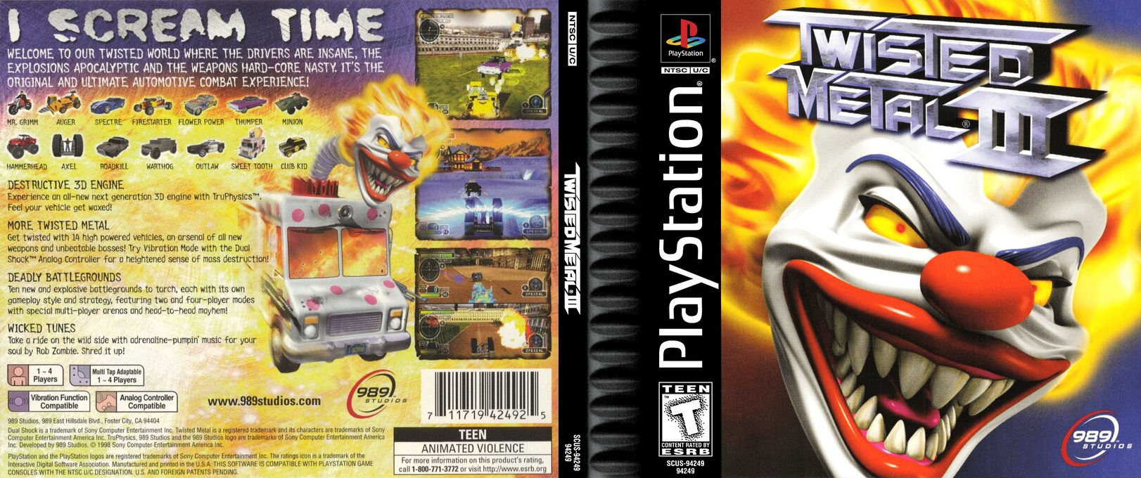 Twisted Metal 3 — box-texture (US)
