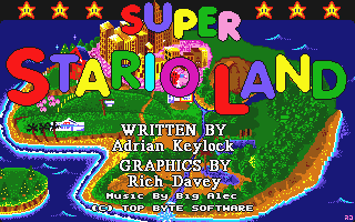 Super STario Land — sstitle (WOR)