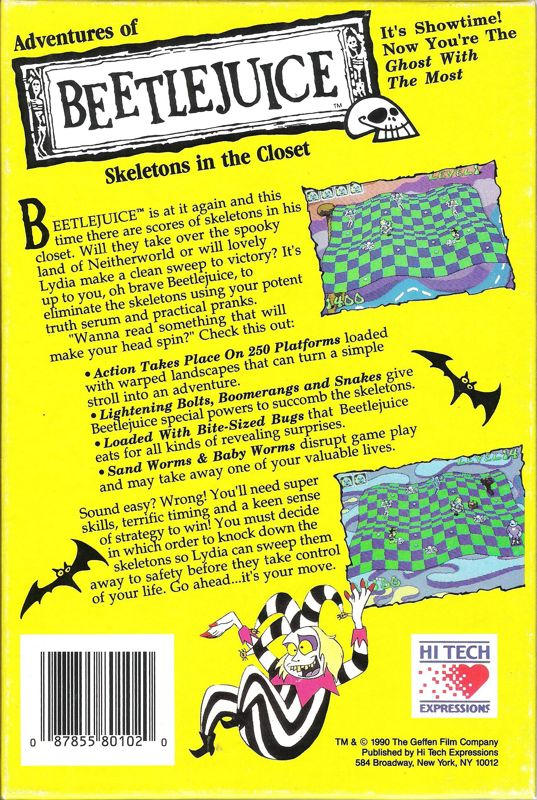 Adventures of Beetlejuice - Skeletons in the Closet — box-2D-back (US)