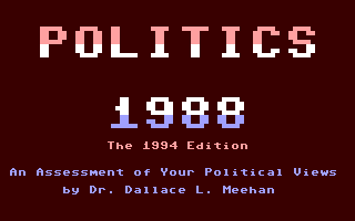 Politics 1988 : The 1994 Edition — sstitle (WOR)