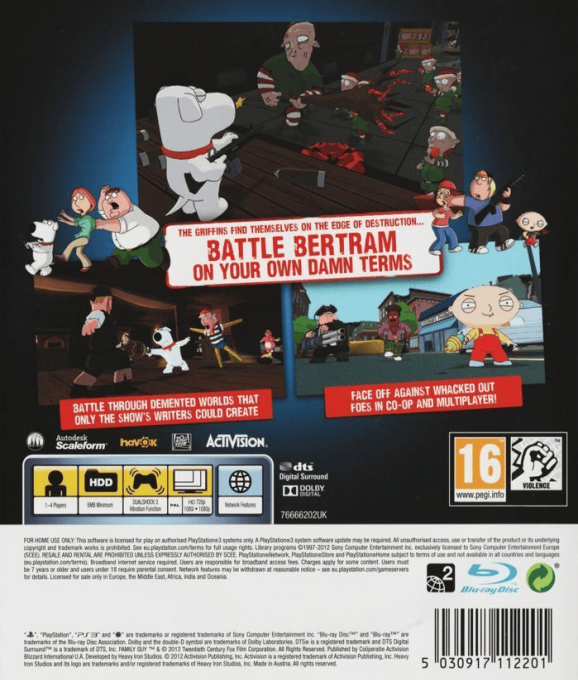 Family Guy - Back to the Multiverse — box-2D-back (EU)