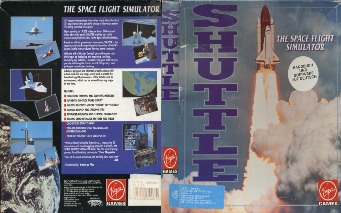 Shuttle - The Space Flight Simulator — box-texture (EU)