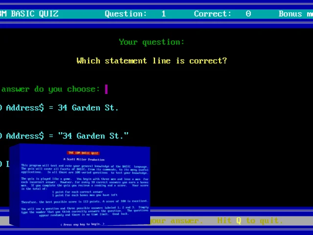 Ibm Basic Quiz, The — mixrbv2 (WOR)