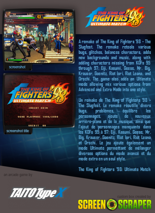 King Of Fighters '98 - The Ultimate Match — box-2D-back (SS)