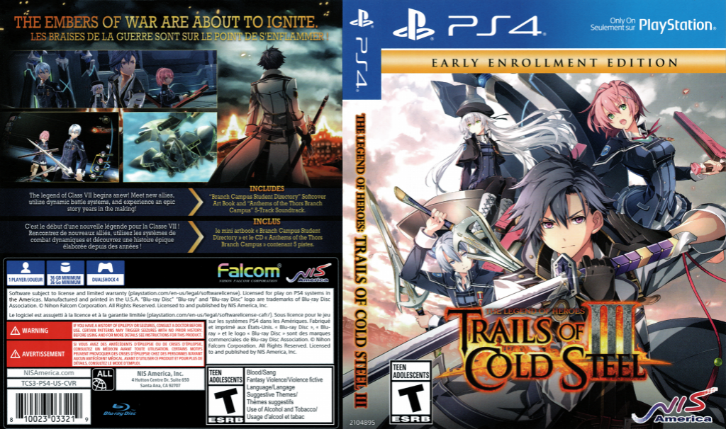Legend of Heroes, The - Trails of Cold Steel 3 — box-texture (US)