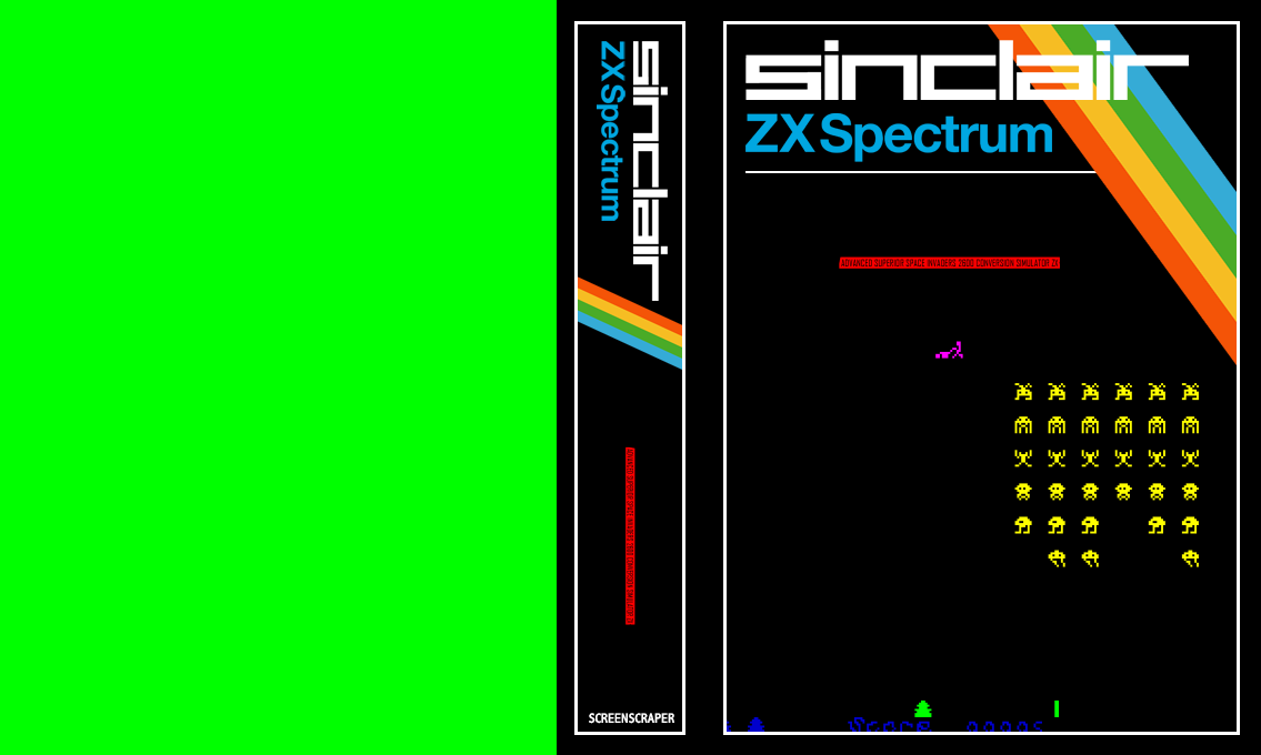 Advanced Superior Space Invaders 2600 Conversion Simulator ZX — box-texture (SS)