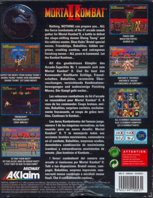 Mortal Kombat II — box-2D-back (EU)