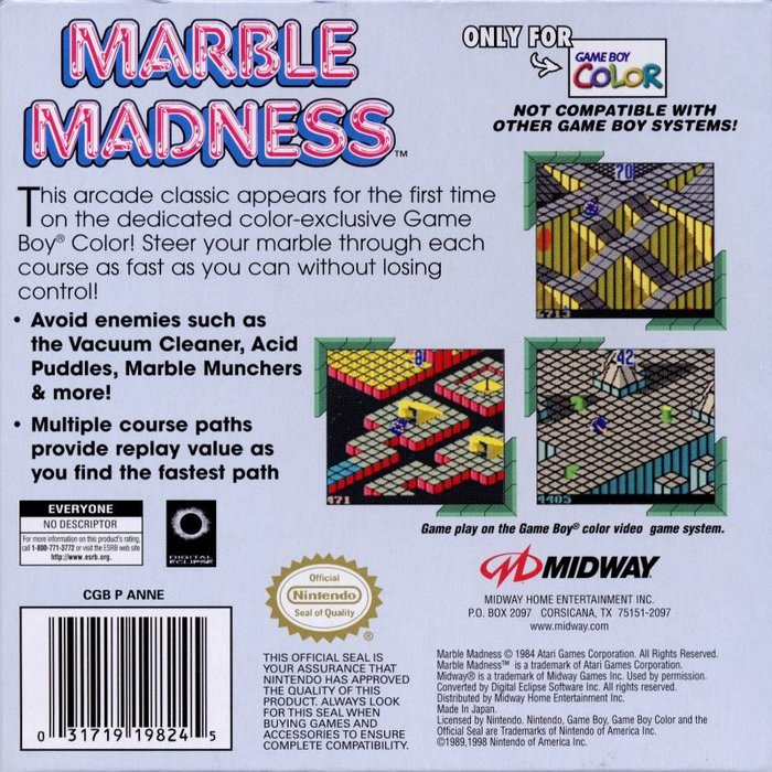 Marble Madness — box-2D-back (US)