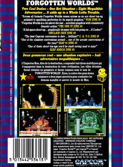 Forgotten Worlds — box-2D-back (EU)