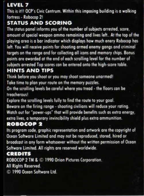 RoboCop 2 — box-2D-back (EU)