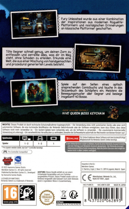 Fury Unleashed - Bang!! Edition — box-2D-back (DE)