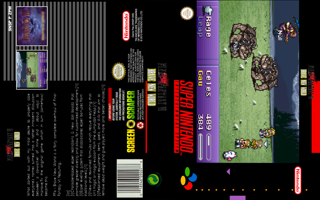 Final Fantasy VI : Brave New World — box-texture (SS)