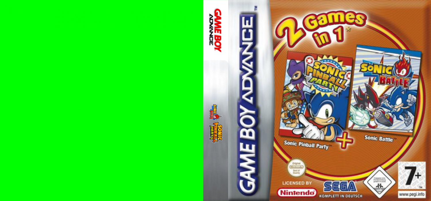 Double Pack - Sonic Pinball Party & Sonic Battle — box-texture (EU)