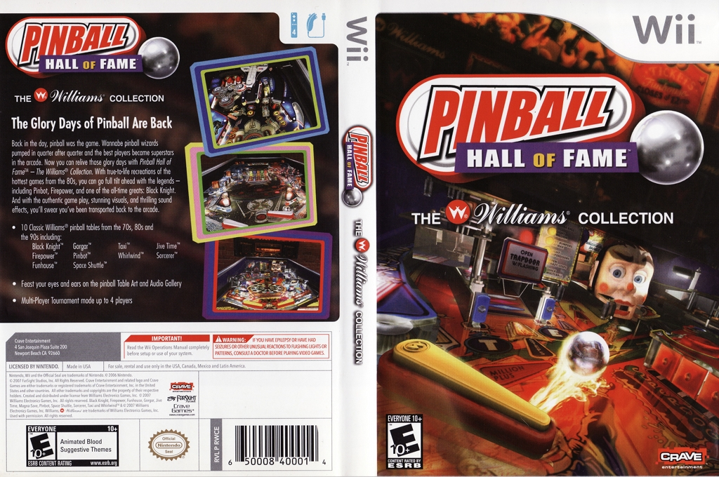 Williams Pinball Classics — box-texture (US)