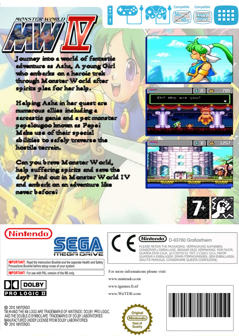 Monster World 4 — box-2D-back (EU)