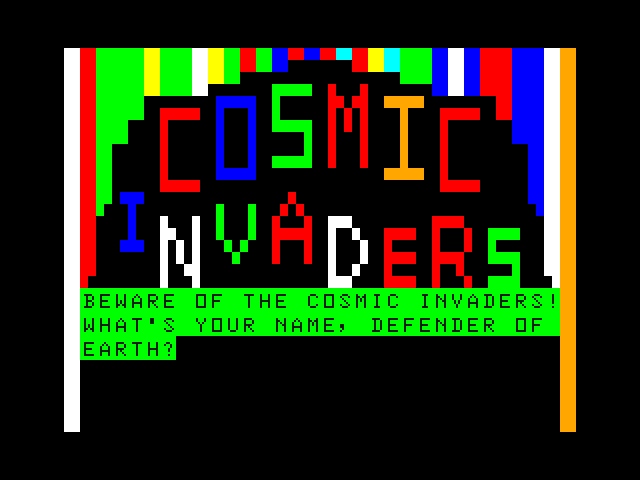 Cosmic Invaders — sstitle (WOR)