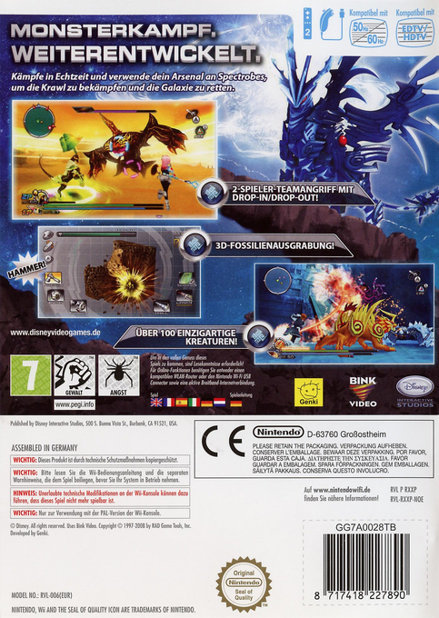 Spectrobes - Origins — box-2D-back (DE)