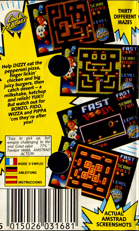 Fast Food Dizzy — box-2D-back (EU)