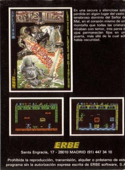Las Tres Luces De Glaurung — box-2D-back (SP)