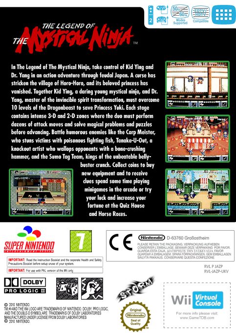 Legend Of The Mystical Ninja, The — box-2D-back (EU)