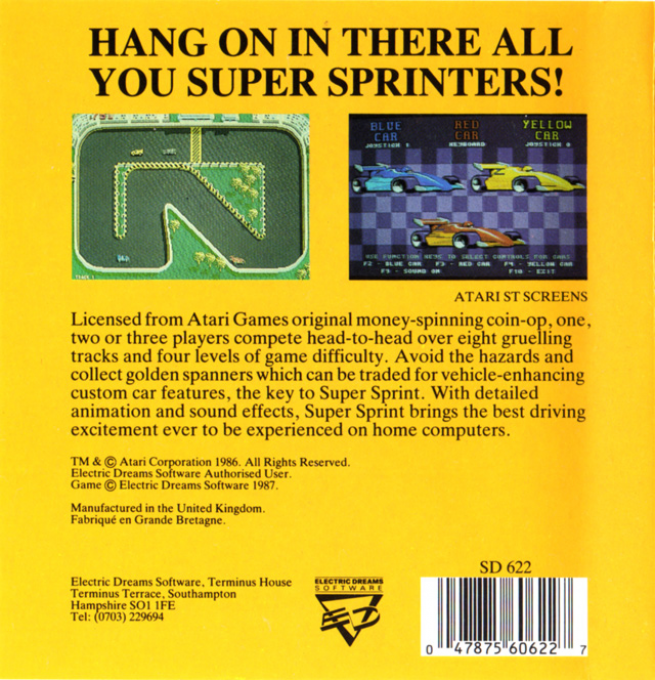 Super Sprint — box-2D-back (EU)