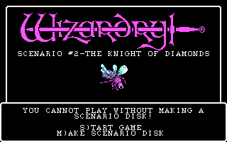 Wizardry II: The Knight of Diamonds — sstitle (WOR)